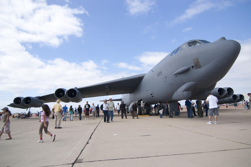 editorial use only : USAF B-52 bomber aircraft on the ground