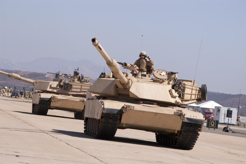 editorial use only : US Army M1 Abrams main battle tank, desert colours