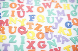 6951   Colourful alphabet background