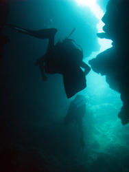 6298   Scuba divers cave diving