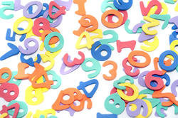 6969   Colourful numbers scattered on white