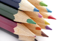 6943   Colouring pencils closeup