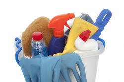 6905   A bucket of domestic cleaning products