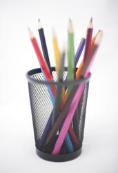 5423   Colored pencils in pencil holder