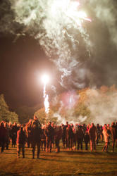 8871   Group of spectators on Bonfire Night