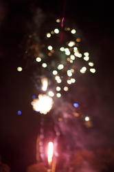 8875   Background bokeh of exploding fireworks