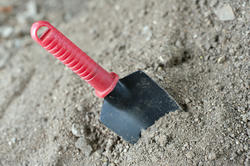 9854   Garden trowel with a plastic covered handle