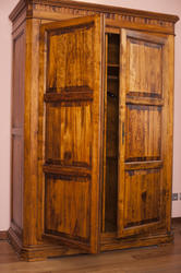 8920   Old rustic wooden wardrobe