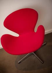 8829   Contemporary red armchair