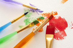 12145   Assorted colors and paintbrushes