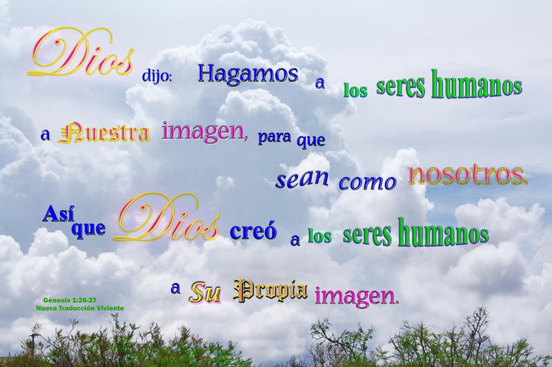 <p>Billowing clouds with words that God created humans in His Image</p>
Billowing Clouds background that God made us 