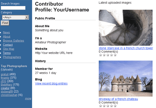 photographer profile