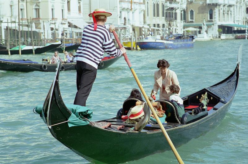 <p>A gondola on the Grand Canal Venice</p>