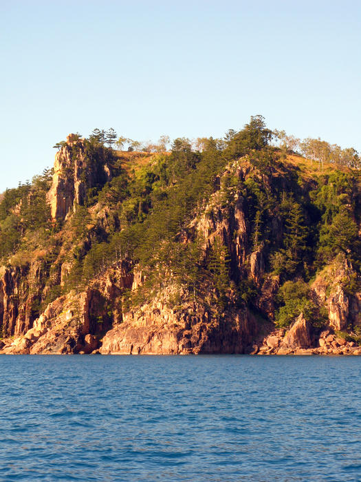 steep cliffs on the north end of hayman island