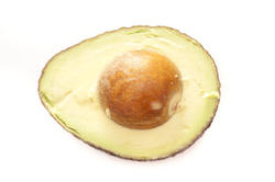 10499   Fresh avocado pear halved to show the stone