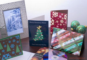 Seasonal cards made from free images